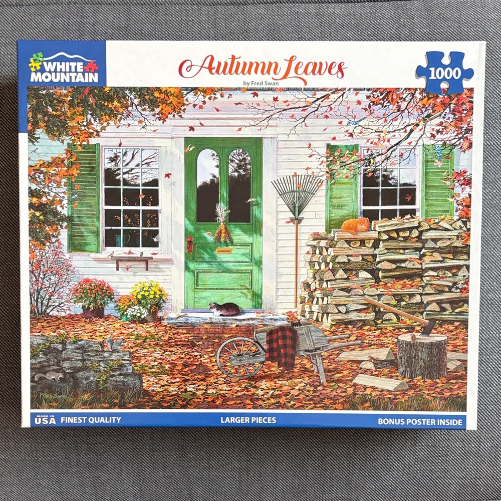 White Mountain Autumn Leaves 1000 Piece Puzzle
